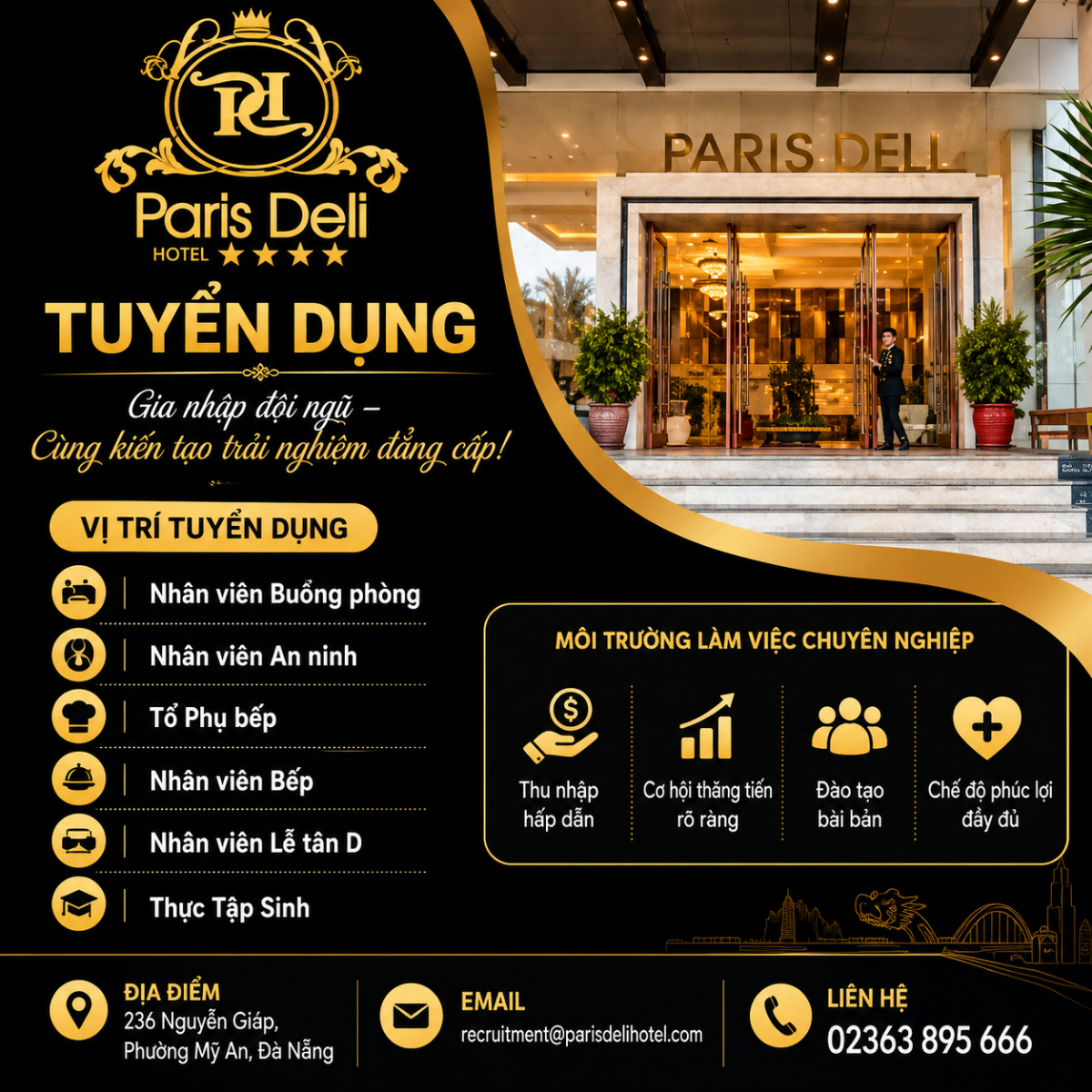 Việc Làm Khách Sạn Paris Deli Đà Nẵng