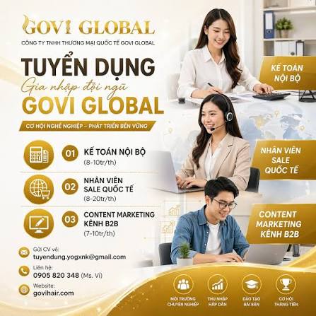 Cơ Hội Việc Làm Công ty TNHH Thương mại Quốc tế Govi Global